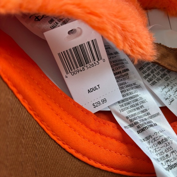 Disney Parks Pixar Turning Red Panda Fuzzy Baseball Cap Hat-Adult One Size-NWT - Picture 6 of 8